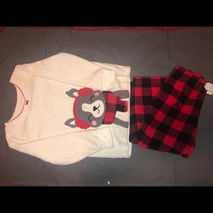 Girls Plaid fleece PJ’s
